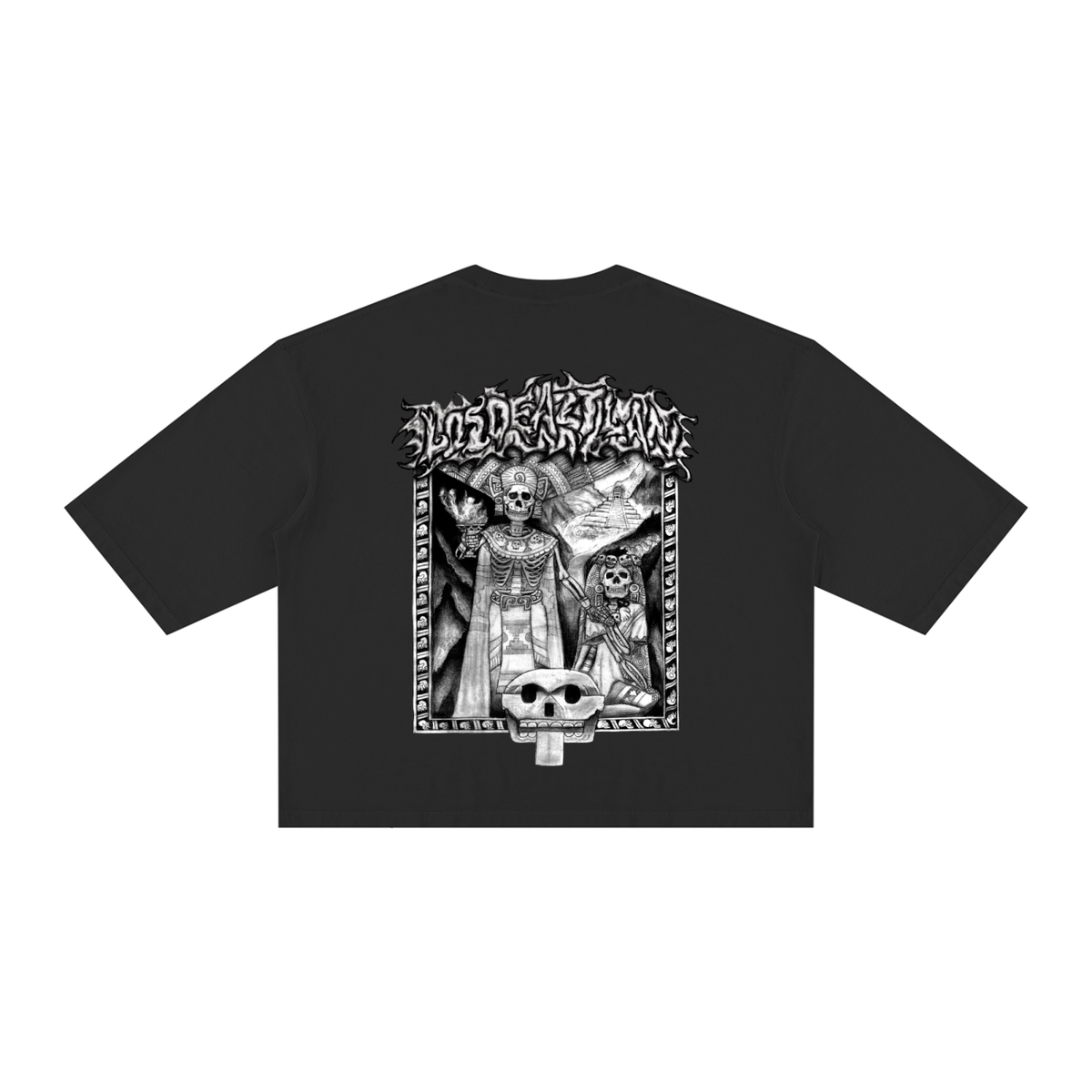 LOS DE AZTLAN MICTLAN VINTAGE WASH BOXY TEE