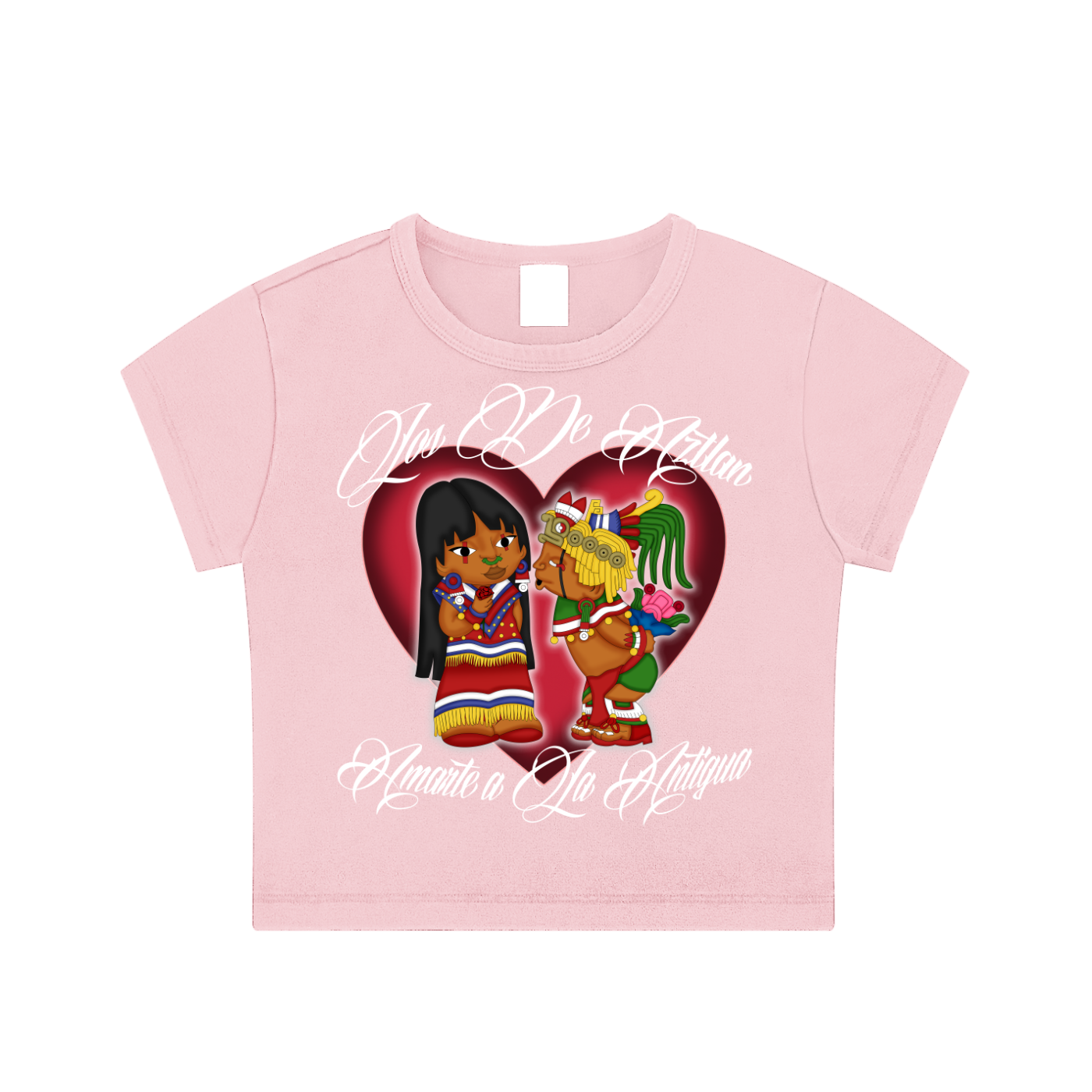 Los De Aztlan Amarte Al Antigua Womens Crop Top