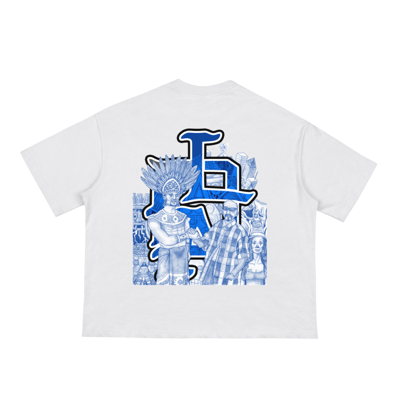 Los De Aztlan United Through Blood Boxy Tee