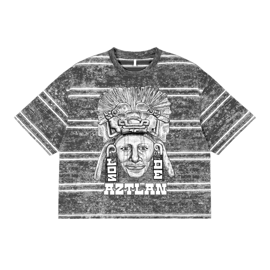 Los De Aztlan Snow Washed Maya Boxy Tee