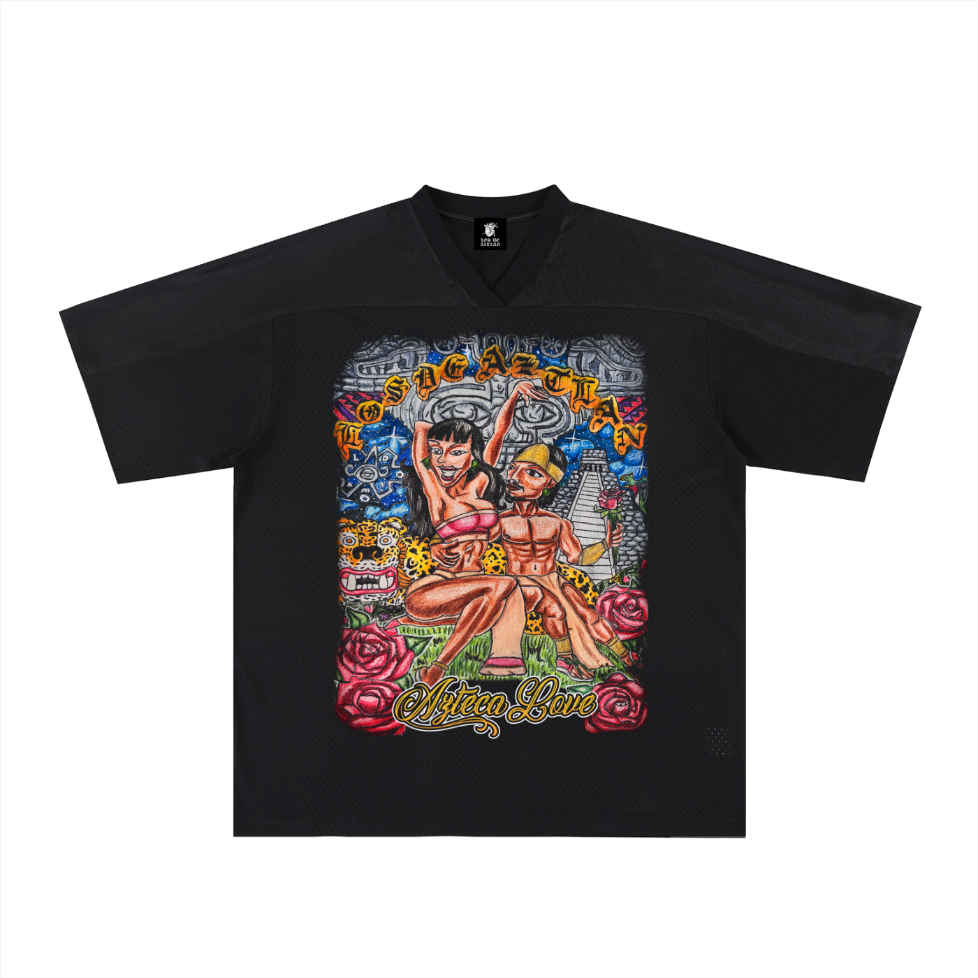 Los De Aztlan Azteca Love Unisex  Oversized Football Jersey