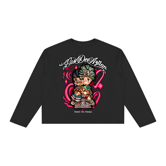 LOS DE AZTLAN AMARTE ALA ANTIGUA Long Sleeve Boxy T-Shirt