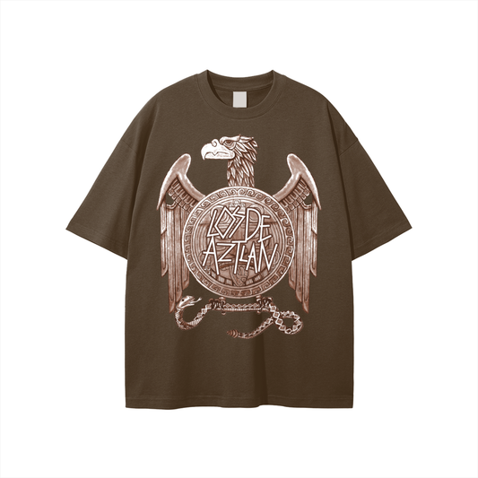 Los De Aztlan Rock Tee Brown