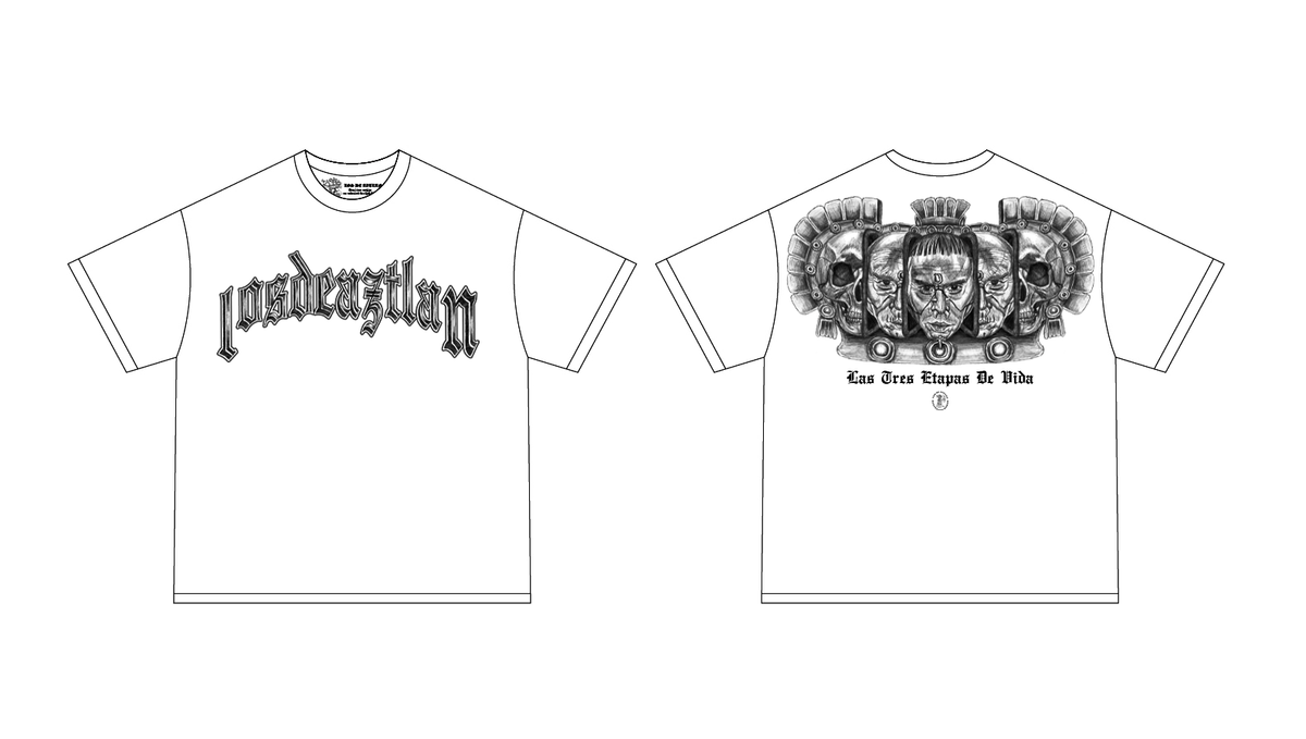 LOS DE AZTLAN LAS TRES ETAPAS DE VIDA PREMIUM TEE