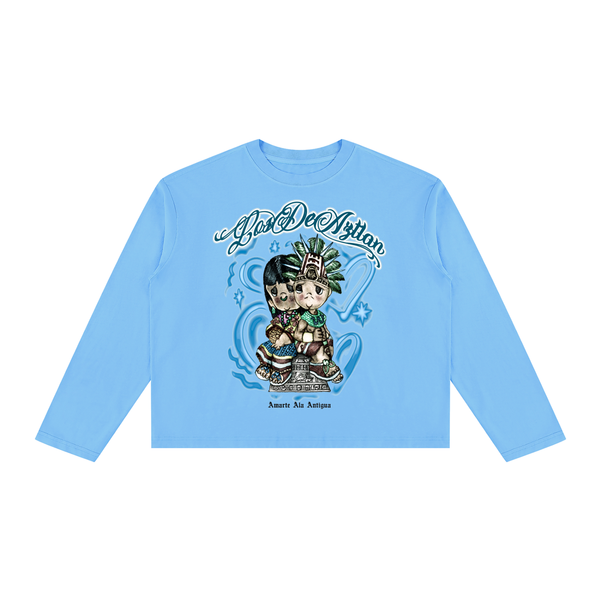 LOS DE AZTLAN AMARTE ALA ANTIGUA Long Sleeve Boxy T-Shirt