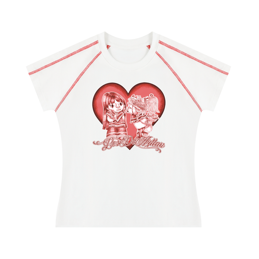 Los De Aztlan Aztec Love Women's Contrast Stitch Raglan Tee