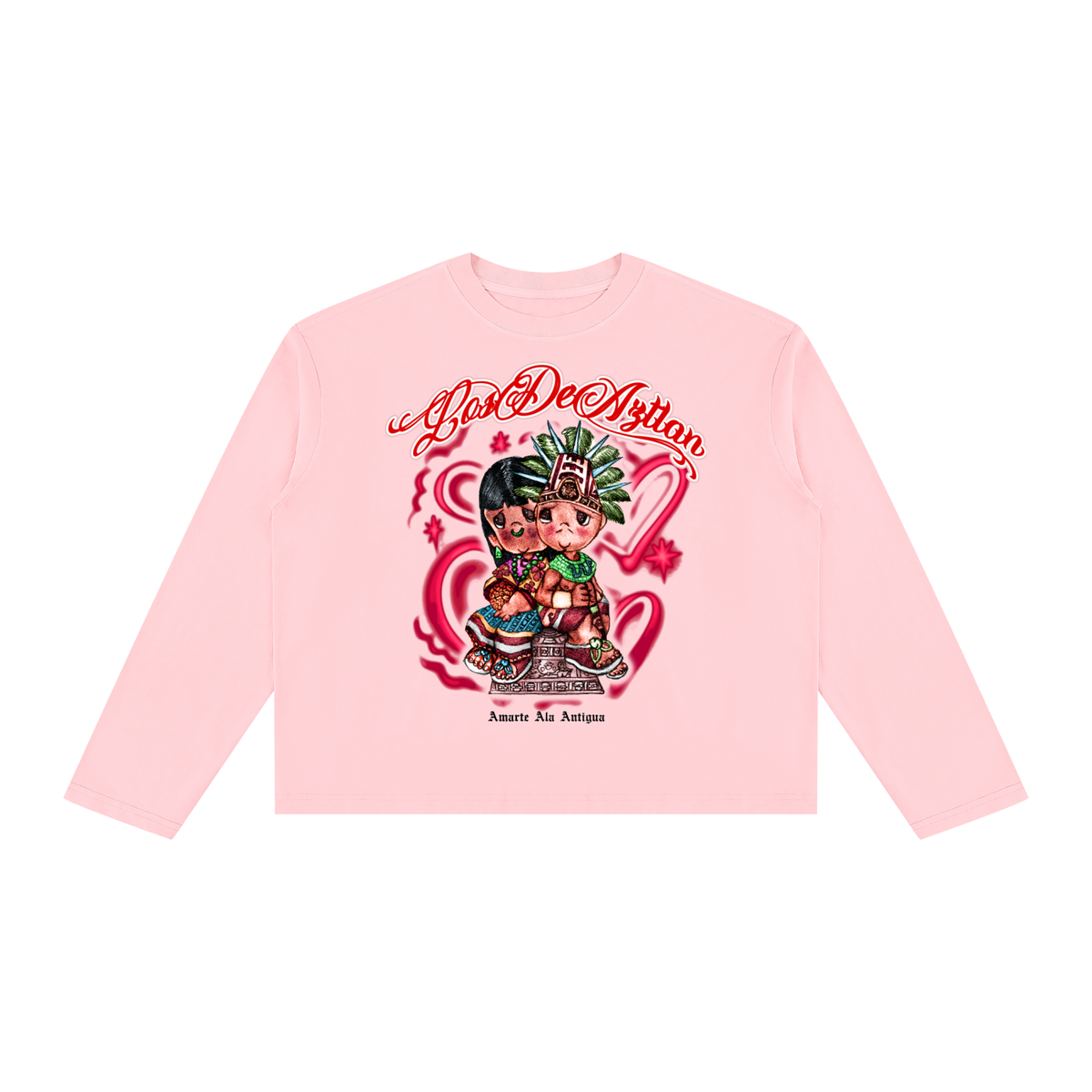 LOS DE AZTLAN AMARTE ALA ANTIGUA Long Sleeve Boxy T-Shirt